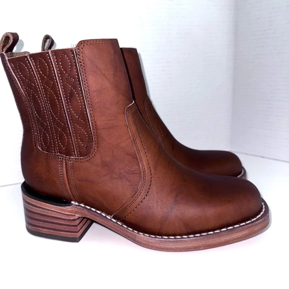 Frye Campus Saddle Chelsea Ankle Boots 8
